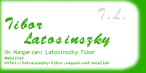 tibor latosinszky business card